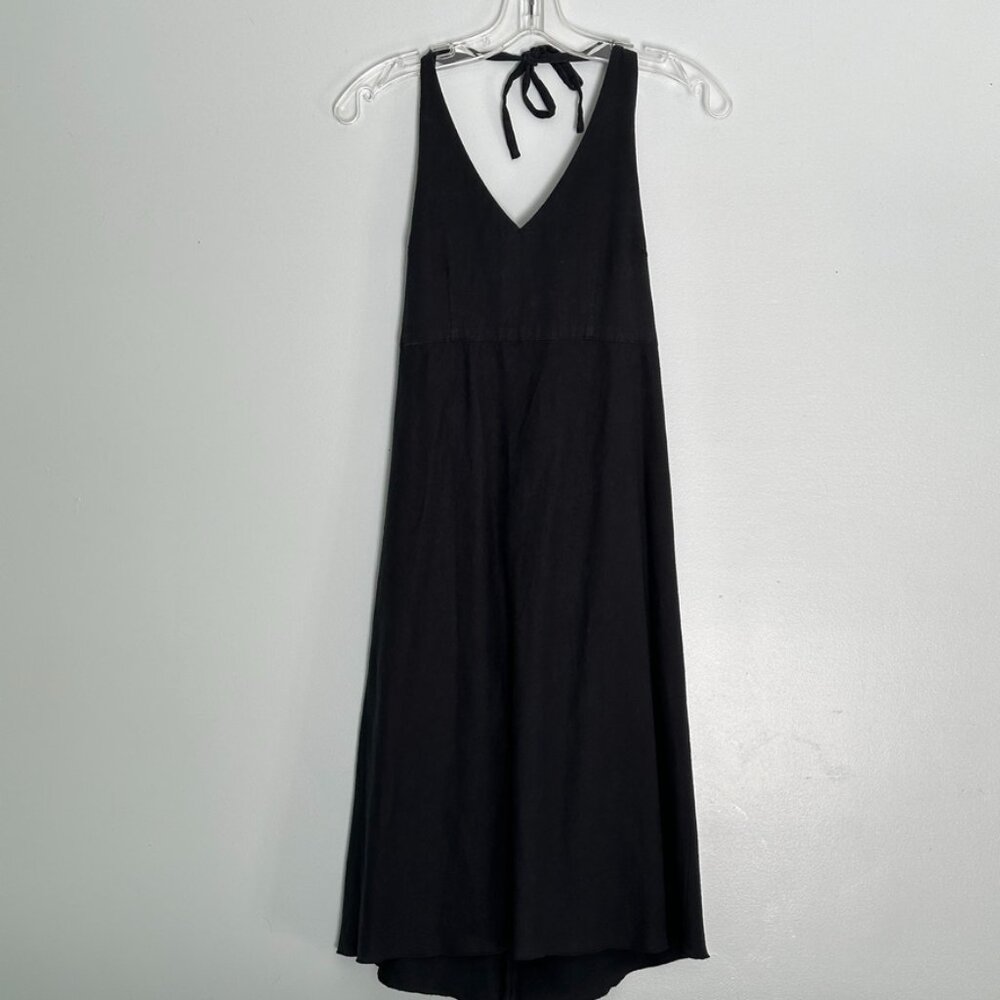 Ws hemp/organic cotton halter dress, black, medium, excellent condition